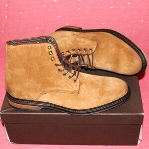 A. Testoni Suede Ankle Boots in Light Brown